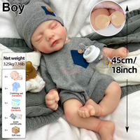Poupée Reborn en Silicone Lestée de 12/18 Pouces, Réaliste et Faite à la Main, Kit de Poupée Reborn Flexible avec Cheveux Personnalisables, Vente en Gros
