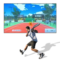 Mur éducatif en acier de simulateur d'intérieur interactif de football et de tennis d'AR pour le divertissement de centre commercial d'école à la maison