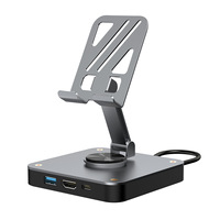 Station d'accueil USB 3-en-1 de haute qualité avec support pour téléphone, HDTV 4K60Hz et base de console de jeu Type C pour Switch