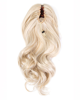 Queue de cheval synthétique à clip souple de 21 pouces pour salon de coiffure, marque privée, vente en gros