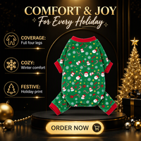 Ensemble de vêtements pour animaux de compagnie de Noël vert, vêtements en polaire pour chien, tenue pour chiot, vêtements d'hiver pour les fêtes