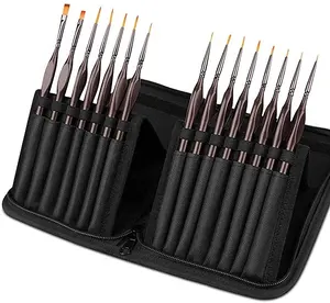 Yihuale 15pcs Miniature Painting Brushes Kit,Professional Mini Fine Paint Brush, professional oil brushes for artists