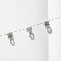 Glissière de rideau pliable en plastique 5,4 cm, 6 cm, 8 cm avec design en forme de S pour accessoires de rail et de tringle