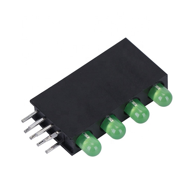 5mm Red Emitting DIP LED Lamp with Four Holders Edge Less Product 35 Viewing Angle 20mA Current Dimmable