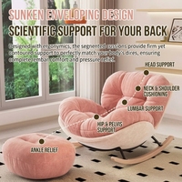 Nouveau fauteuil inclinable individuel doux et confortable, style crème nuage rose, pour balcon, salon, idéal pour la détente des jeunes filles