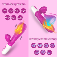 ALWUP 2 in1 Dual Stimulation Leistungs starker Kaninchen-Vibrations stab für Klitoris Setzen Sie Stimulus G-Punkt-Massage gerät Sexspielzeug für Frauen ein