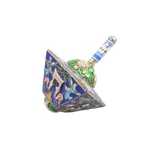 Jeu de rôle hanukah et judaike en argent massif, émail, 30mm, ED031 - Product Image 1