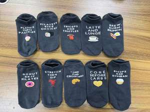 High Quality Custom Logo Design Ankle Sports Yoga Shorts Jacquard Knitted Non-Slip Pilates <strong>Trainer</strong> <strong>Socks</strong> Women Gym <strong>Socks</strong> - Product Image 2