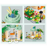 Enfants enfant jouets Mini ville vue sur la rue créatif bricolage lait thé boutique modèle de construction Kit crème glacée magasin boisson magasin bloc de construction