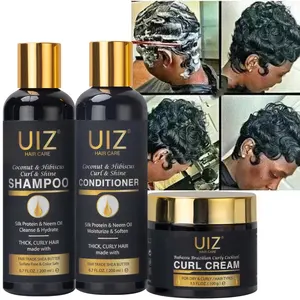 Shampoo And Conditioner Set Curling Curl Defining Enhancers Activator Cream Shine Frizz Control Repair Dry Hair Care Product Kit