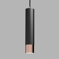 NewThingLine LED Petit luminaire suspendu en acier noir mat minimaliste 220V GU10 Design scandinave Angle de faisceau réglable