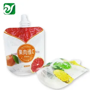 emballage en plastique jus fornecedor saco bico Stand Up Transparente Impresso Geléia de frutas Embalagem Bico Bolsa