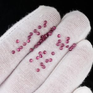 YASHEE Granate Rodolita Natural 2x2 mm Corte Brillante Redondo Piedra Calibrada para Joyería Gema Rosa - Product Image 3