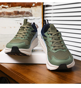 Chaussures de sport à talon haut et large, semelle épaisse et large, adaptées aux hommes et aux femmes pour un usage quotidien. - Product Image 4