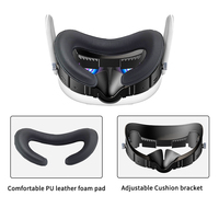 Coussin de coussin facial d'interface faciale VR confortable pour Meta Quest 3, accessoires VR de support de mousse en cuir PU de remplacement réglable