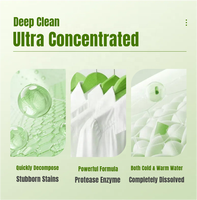 Lessive personnalisée écologique biodégradable sans PVA, pour linge frais, hypoallergénique, faible mousse, protection des couleurs, haute efficacité