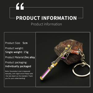 Porte-clés de haute qualité Magepunk <span class=keywords><strong>Gaia</strong></span>'s Vengeance Ghost Mini Metal Valorant Gun - Product Image 3