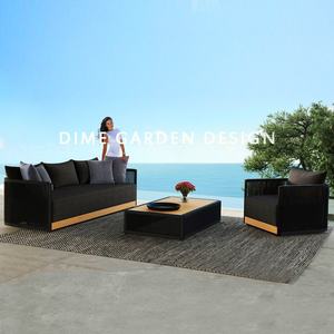 Meilleur ensemble <span class=keywords><strong>de</strong></span> canapés d'extérieur en teck moderne - Durable et imperméable pour <span class=keywords><strong>la</strong></span> cour et l'hôtel - Product Image 3