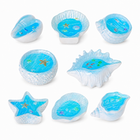 Miniatures en résine en gros : coquillages, conques, étoiles de mer, ornements d'aquarium, miniatures d'océan bleu pour jardins féeriques, maisons de poupées et loisirs créatifs DIY