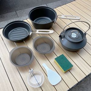 ชุดกระทะพับได้แบบพกพา 618-1 สำหรับตั้งแคมป์ อุปกรณ์ทำอาหารกลางแจ้ง - Product Image 1