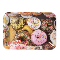 Plateau à rouler Futeng 18*12.5cm Plateau en étain Vente en gros Plateau en métal personnalisé avec logo imprimé Plateau de service pour fumer du tabac