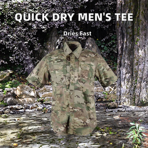 T-shirt tissé sport décontracté d'été pour homme 511 anti-boulochage séchage rapide manches courtes uni personnalisé impression par transfert thermique vêtements de travail - Product Image 2
