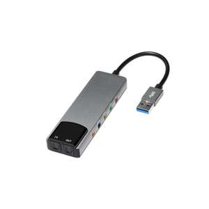 <span class=keywords><strong>Tarjeta</strong></span> <span class=keywords><strong>de</strong></span> Sonido Óptica Externa USB 6 en 1, Adaptador Convertidor <span class=keywords><strong>de</strong></span> <span class=keywords><strong>Audio</strong></span> Multifunción para Portátil, <span class=keywords><strong>Tarjeta</strong></span> <span class=keywords><strong>de</strong></span> Sonido <span class=keywords><strong>de</strong></span> Aluminio - Product Image 1