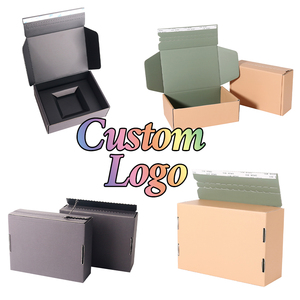 Cajas de Cartón Corrugado Biodegradables y Ecológicas Resistentes de Color Blanco Dorado <span class=keywords><strong>para</strong></span> Embalaje de Ropa con Forro de Esponja y Relieve - Product Image 2