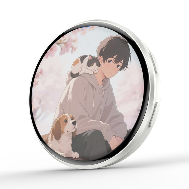 Smart Digital Badge with Dynamic Anime Display E87 Customizable Touch Screen Easy Clip Design Redefine Your Electronic Badge