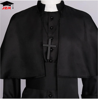 Tres modelos de túnicas de sacerdote para Iglesia Católica, diácono, vestimenta con capucha, casulla cristiana, Misa bordada, trajes de Iglesia estampados