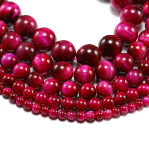 Perles rondes en œil de tigre rouge naturel pour la fabrication de bijoux, 10mm, 15mm, 20mm, vente en gros - Product Image 4