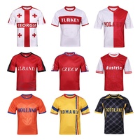 24 Maillots de football de haute qualité Coupe d'Europe, vêtements d'entraînement à séchage rapide, maillots de football à manches courtes pour hommes