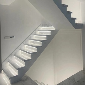Precio Competitivo <span class=keywords><strong>de</strong></span> Fábrica, Proyecto <span class=keywords><strong>de</strong></span> Villa, Mármol Natural Volakas, Baldosas <span class=keywords><strong>de</strong></span> Suelo Pulido, Barandilla <span class=keywords><strong>de</strong></span> Vidrio para <span class=keywords><strong>Escalera</strong></span> Interior <span class=keywords><strong>de</strong></span> Mármol - Product Image 4