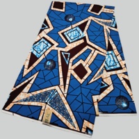 Kain Baru 100% Katun Organik Glitter Wax Grand Gold Pagne Africain Wax Holland Combed Batik Tenun 150gsm