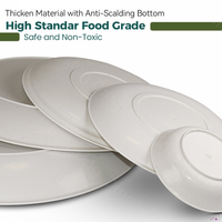 Assiettes jetables écologiques en coque de riz pour les fêtes et les restaurants