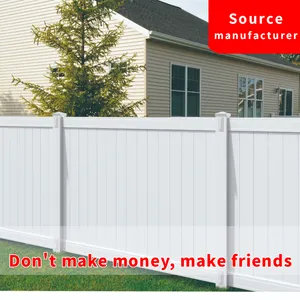 Panneaux de clôture de protection solaire en plastique PVC blanc, clôture de confidentialité pour jardin