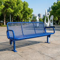 Banc d'attente composite 3 places pour parc extérieur, moderne, durable, résistant à l'eau, en acier galvanisé, pour terrasse urbaine et espace public