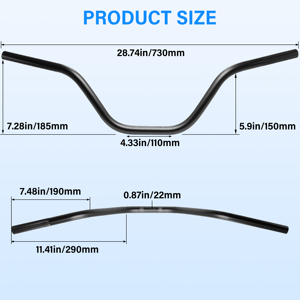 Motorcycle Dirt Bike Steering Handle Bar Aluminum Handlebar With Crossbar for <strong>Simson</strong> S50 S51 S53 S70 S83 MS50 - Product Image 4
