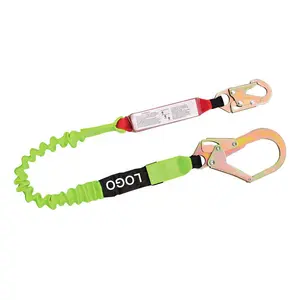 ANSI z359。13认证1锻造大钩绿色聚酯织带安全带吸能挂绳