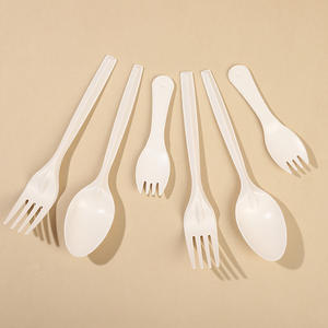 제조사 옥수수 녹말 칼 옥수수 전분 숟가락 환경 적으로 분해되는 6.5 인치 과일 일회용 옥수수 전분 숟가락 - Product Image 3