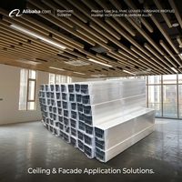 Tube carré en aluminium, revêtement en zinc, durable, ignifuge, pour plafond, décoration murale extérieure/intérieure dans les hôtels, les hôpitaux, les gymnases