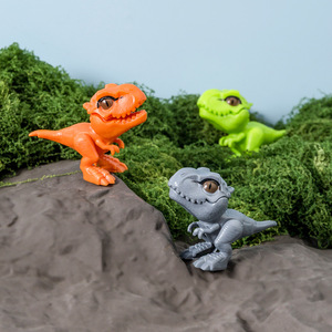 Llavero de juguete de dinosaurio en miniatura, modelo de Tiranosaurio Rex con articulaciones de plástico, adorno para regalo de niños - Product Image 1