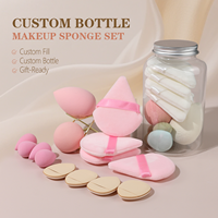 Ensemble d'éponges de maquillage multicolores 14 pièces (en boîte) - Sans latex, lavables en machine, texture fine, adaptées pour le maquillage