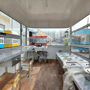 Chariot de vente ambulante rétro, chariot de restauration rapide, chariot de crème glacée, chariot de cuisine gourmet multifonctionnel, chariot mobile pour café, thé au lait, en acier inoxydable - Product Image 6