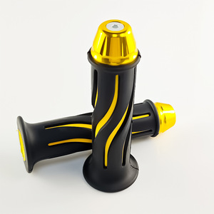 Qiangye <b>Motorcycle</b> Handlebar <b>Grips</b> Black Yellow Two Tone Off Road Wear Resistant Factory Direct Sales - Product Image 3