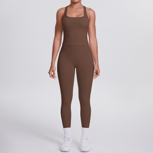 Vêtements de sport pour femmes ensemble de sport européen américain belle I Race Leggings de poche arrière Logo personnalisé Fitness serré - Product Image 2