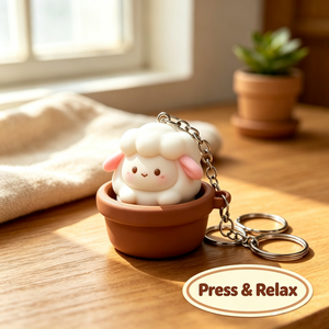 Porte-clés anti-stress créatif en forme de petit animal 3D à pression, jouet de décompression, pendentif décoratif - Product Image 5