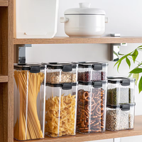 Récipients de stockage alimentaire hermétiques en plastique transparent sans BPA avec couvercles à verrouillage pour le rangement dans la cuisine et le garde-manger