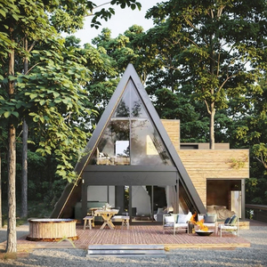 Lấy cảm hứng từ rừng ổn định chống ăn mòn bằng gỗ prefab nhà Internet Celeb thu hút khách sạn Kỳ nghỉ chống gió thép không thấm nước - Product Image 2