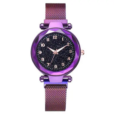 Nuovi orologi da donna alla moda minimalismo cielo stellato calamita fibbia orologio da polso femminile orologio a numero romano